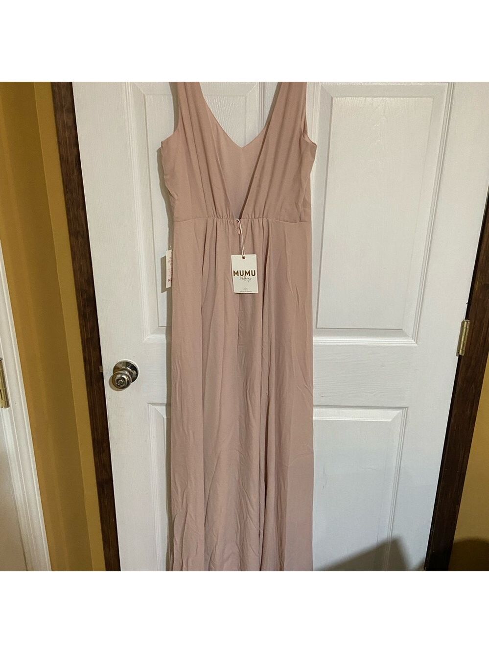 Show Me Your Mumu: Jenn Maxi Dress in Dusty Blush Crisp - Picture 3 of 5